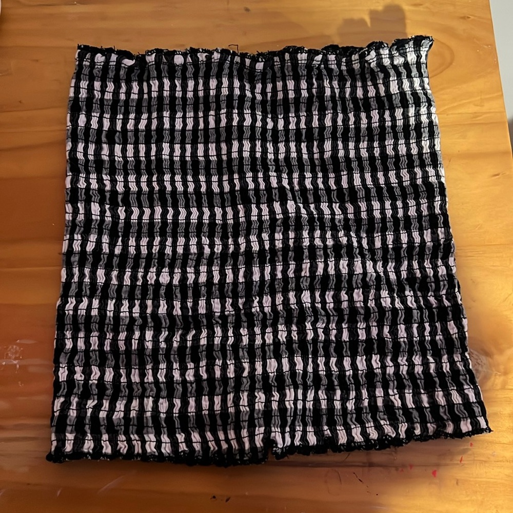 Brandy Gingham Tube Top